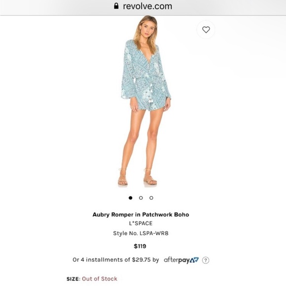 L*Space Small Aubrey Romper Bohemian Patchwork Boho - Picture 3 of 9